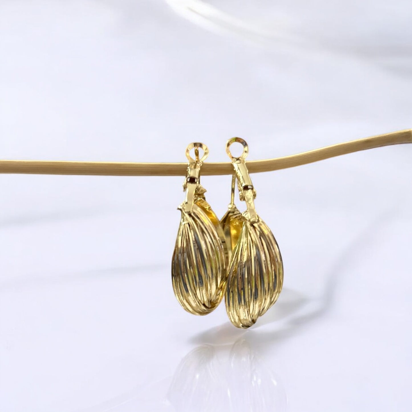 Twisted Retro Hoop Earrings