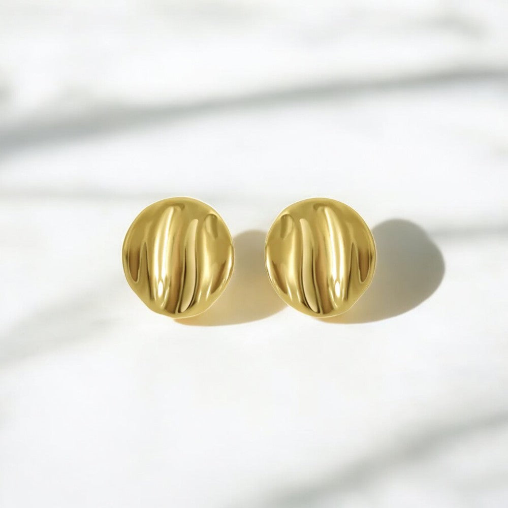 Anti-Tarnish Stainless Steel Statement Earrings - Golden Impact