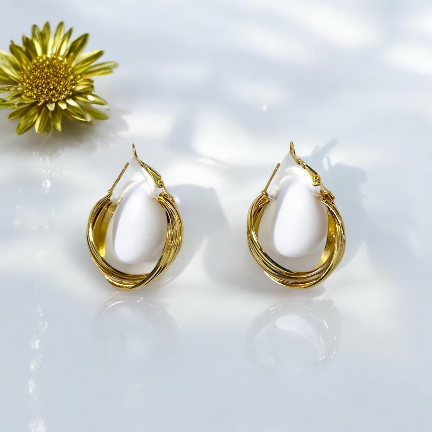 Twisted Retro Hoop Earrings