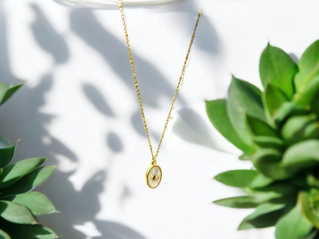 white and pastels affordable anti tarnish necklace