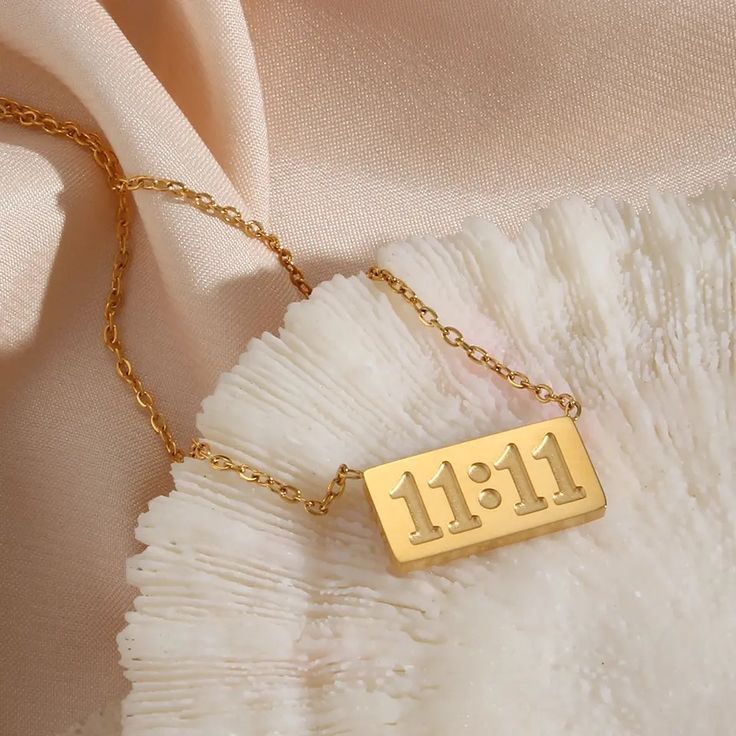 11:11 Wish Anti-Tarnish Gold Pendant Necklace