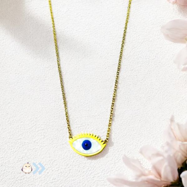 Evil Eye Protection Neck Chain – Waterproof & Anti-Tarnish