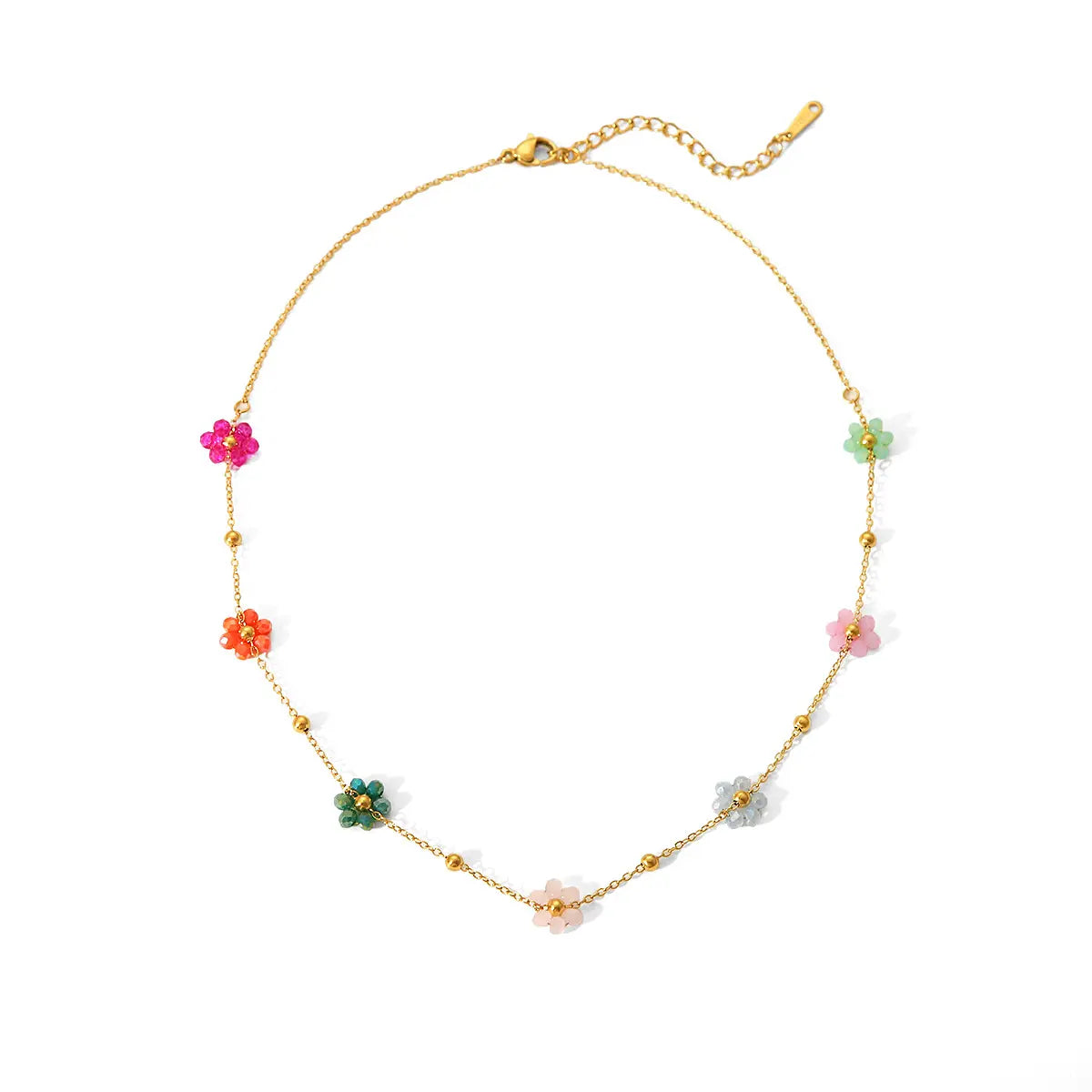 Boho Bloom Daisy Flowers Necklace – Anti Tarnish Charm