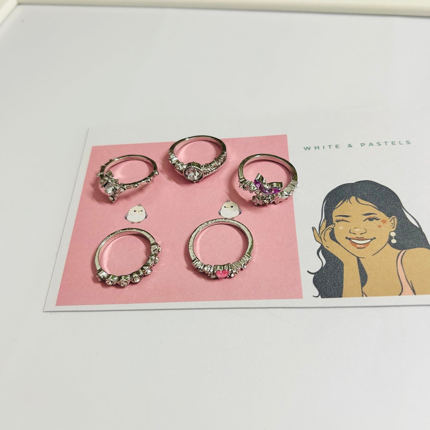 5 Rings of Love: Anti-Tarnish Silver Ring Set