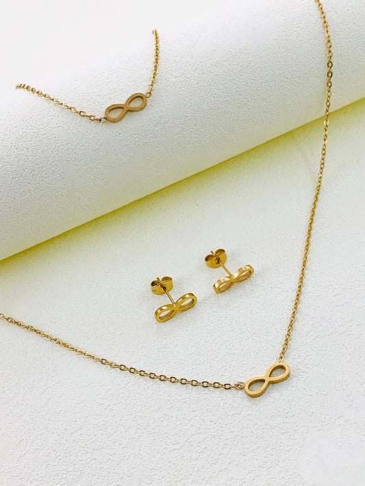 Infinity Luxe Set – 18K Gold Plated - Waterproof Jewelry