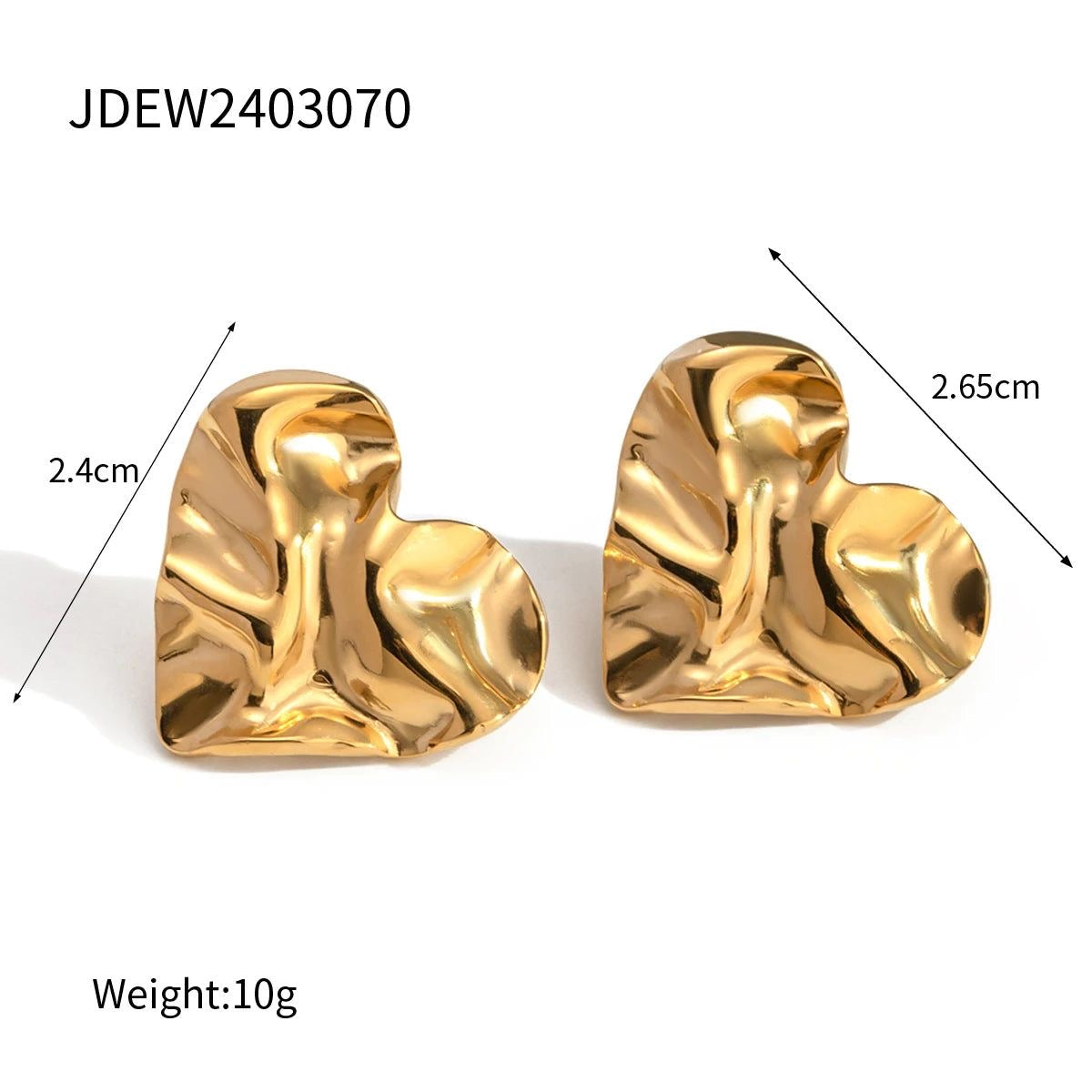 Bold Abstract Heart Anti Tarnish Earrings