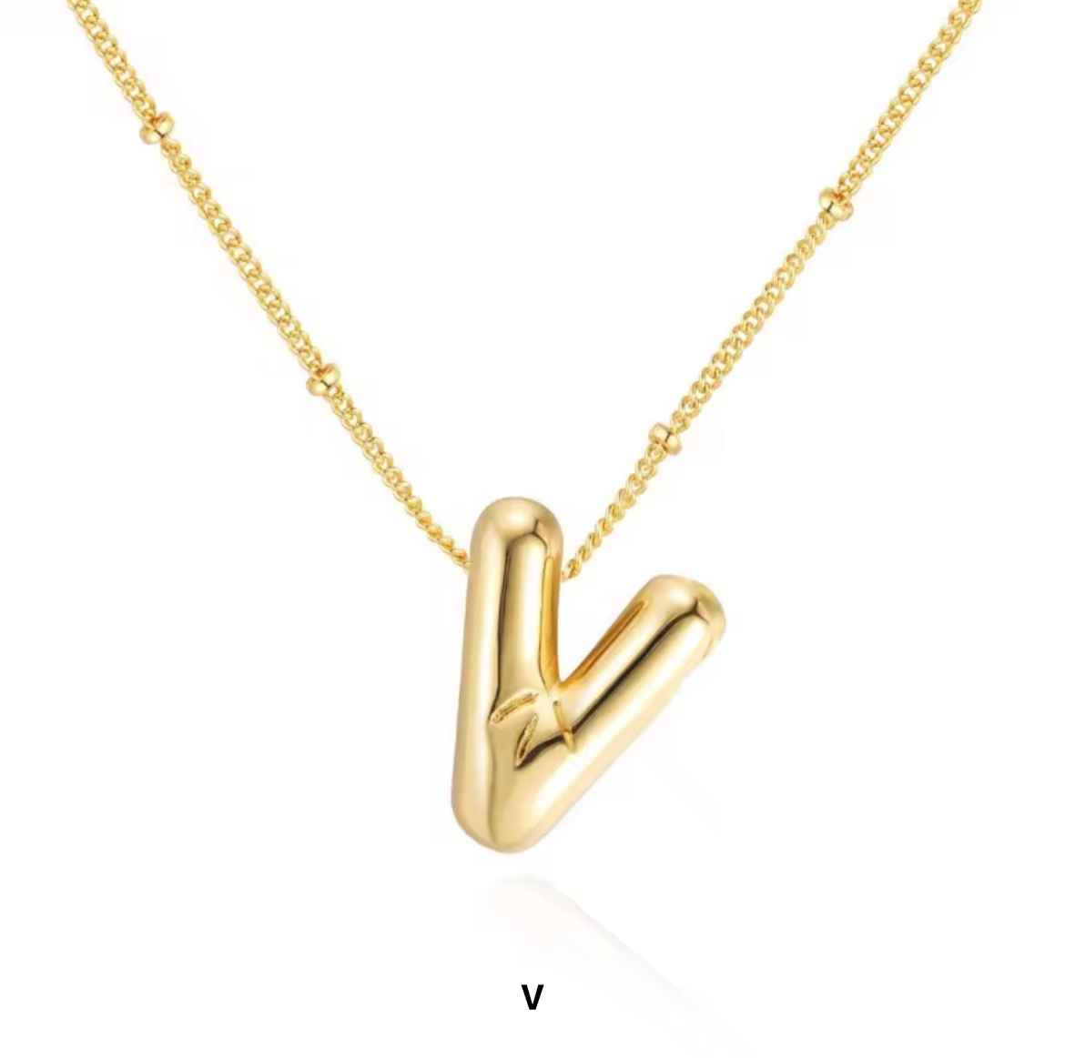 Luxe Letter: Anti-Tarnish Stainless Steel Initial Pendant Necklace - Modern Monogram