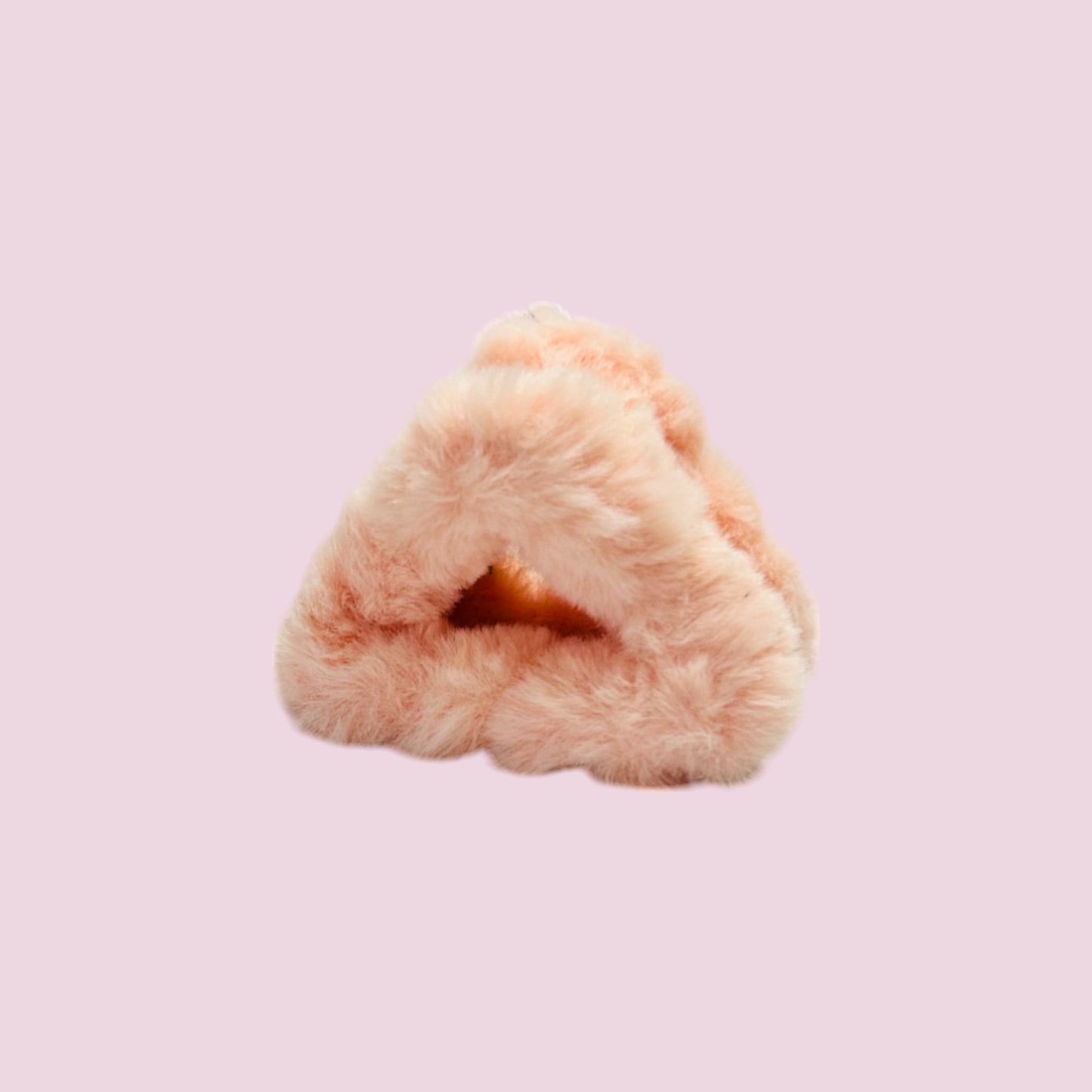 Peach Furry Claw Clip
