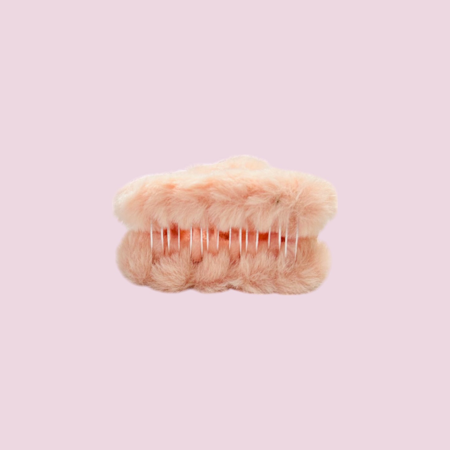 Peach Furry Claw Clip