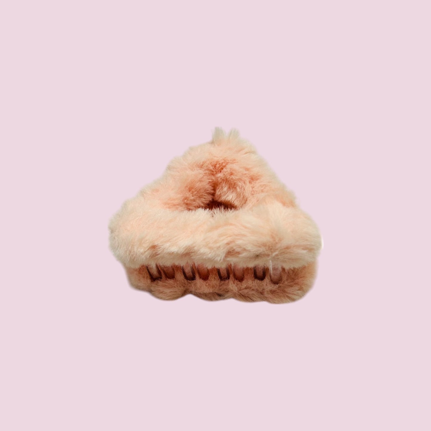 Peach Furry Claw Clip