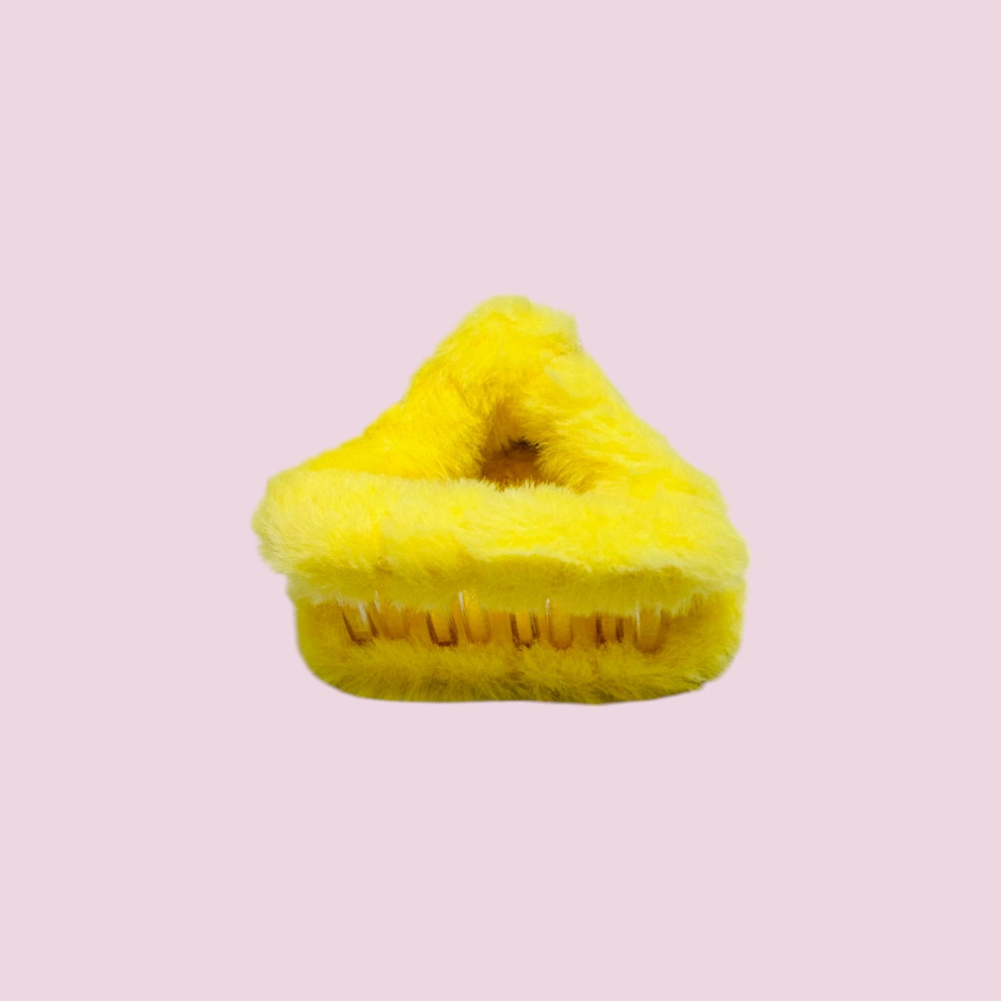 Fluffy Pastel yellow Claw Clip