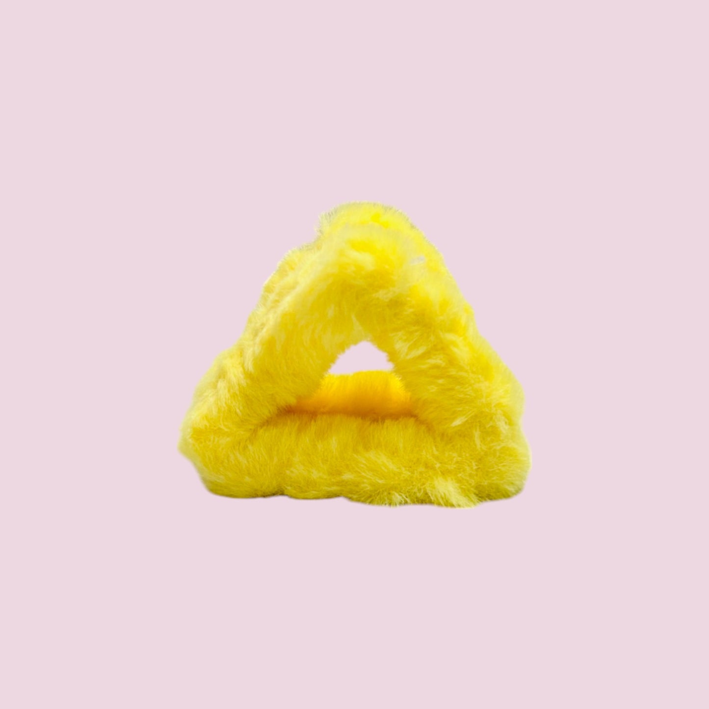 Fluffy Pastel yellow Claw Clip