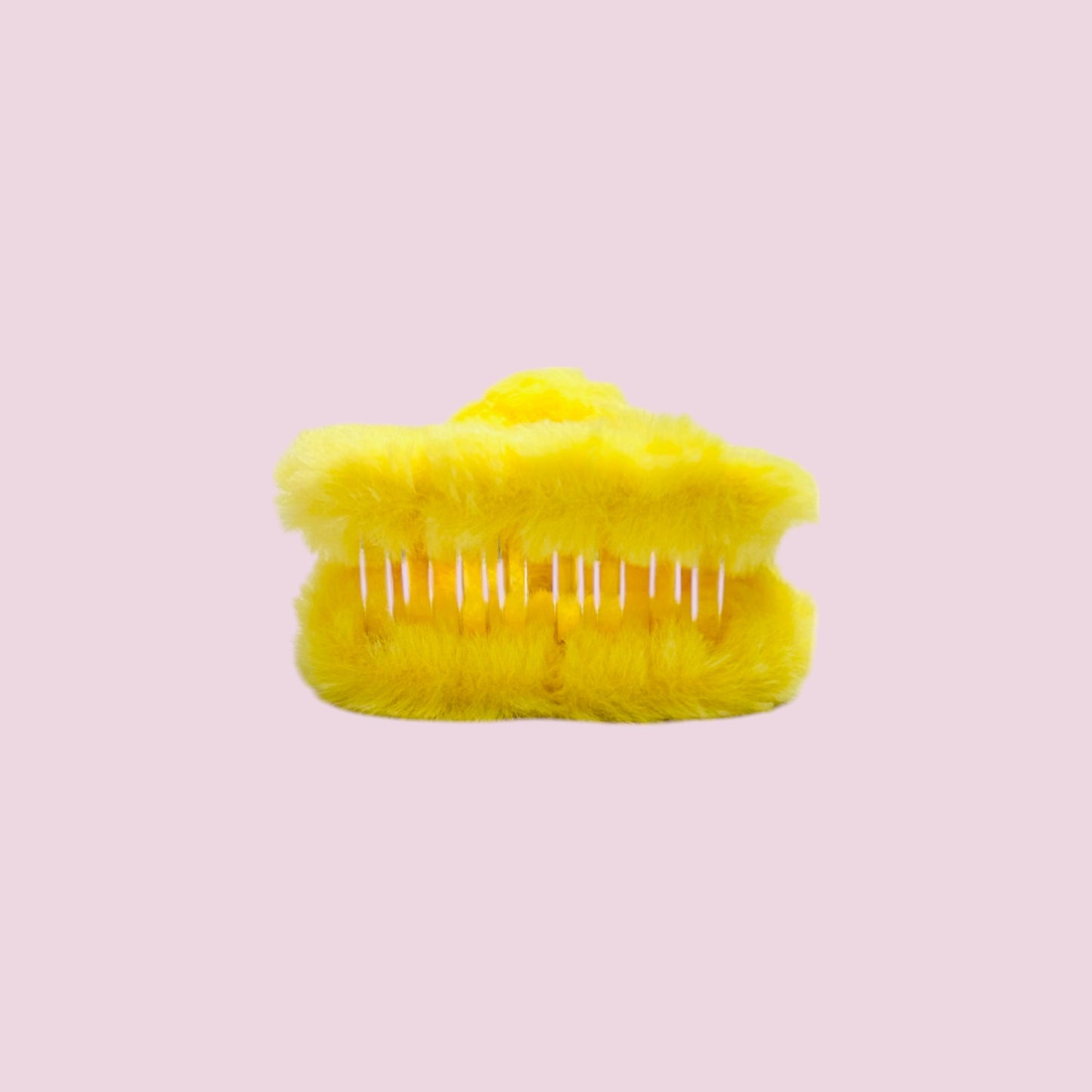 Fluffy Pastel yellow Claw Clip