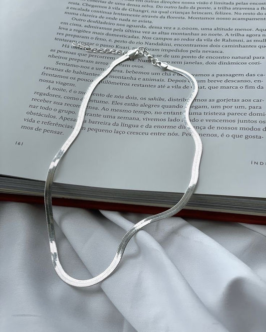 Classic Sleek Herringbone Chain – Silver Coated | Anti-Tarnish