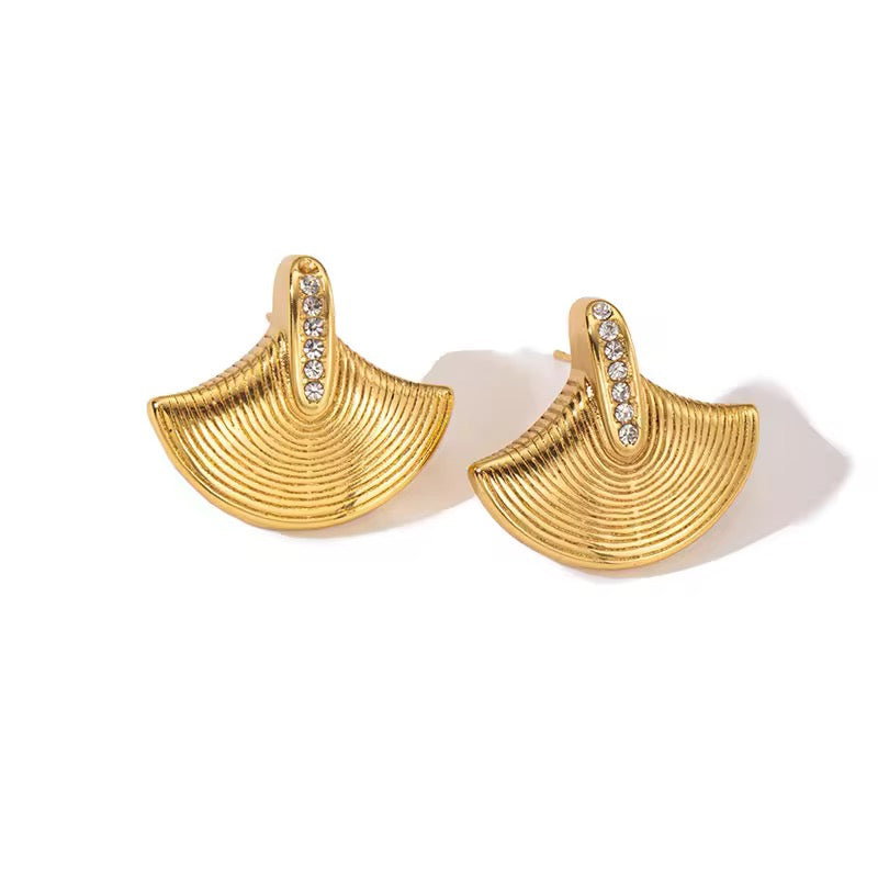 White & Pastels Elite Fan Dazzle Earrings