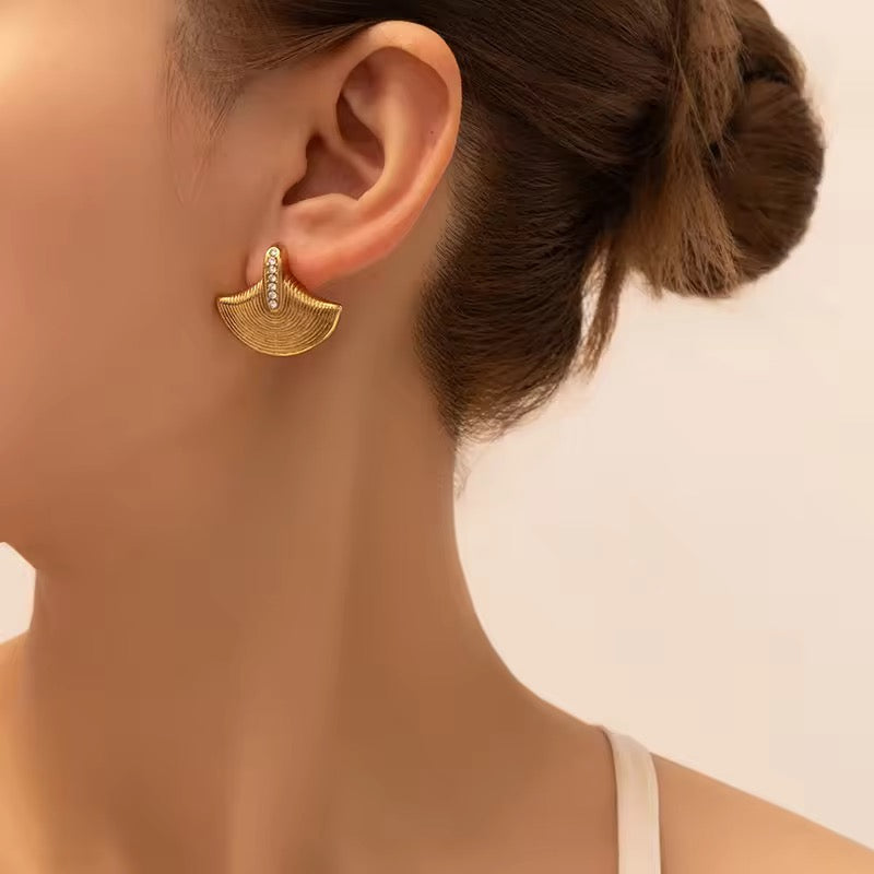 White & Pastels Elite Fan Dazzle Earrings