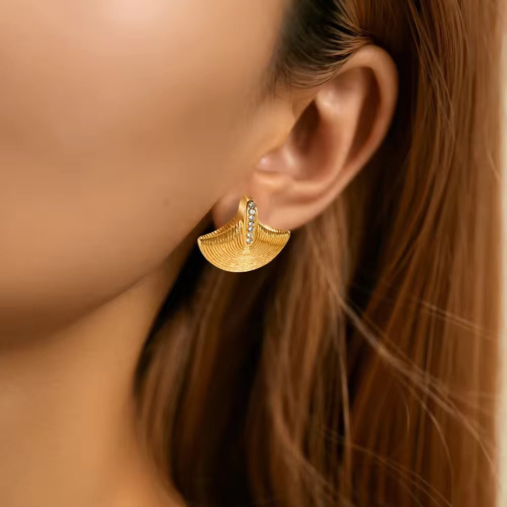 White & Pastels Elite Fan Dazzle Earrings