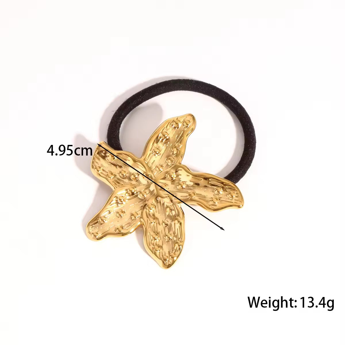 White & Pastels Golden Bloom Luxe Hair Tie