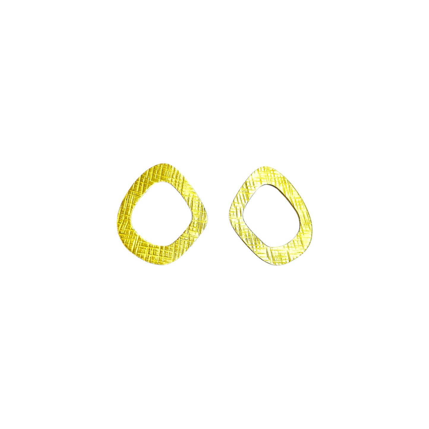Textured Organic Brass Earrings