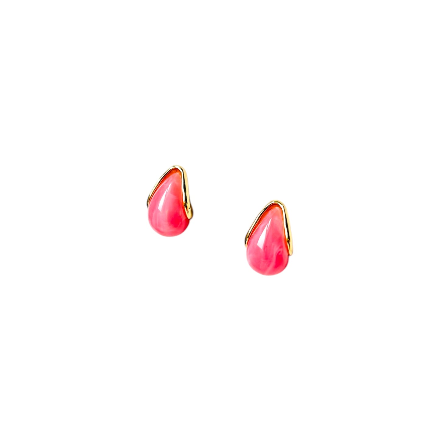 Rose Teardrop Stud Earrings