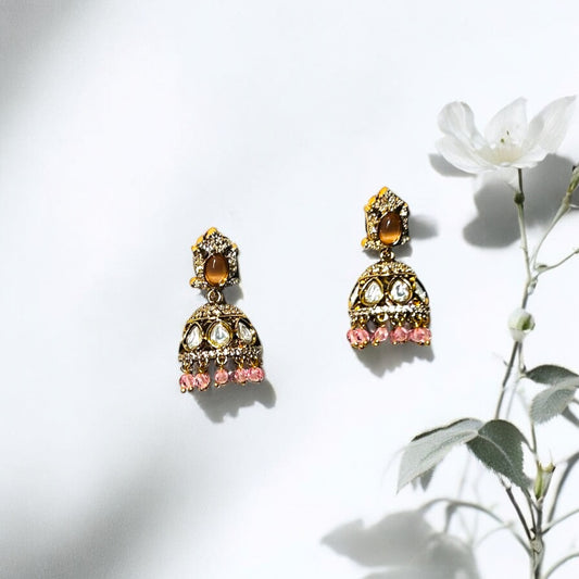 Victoria Collection: Antique Gold Jhumka Earrings