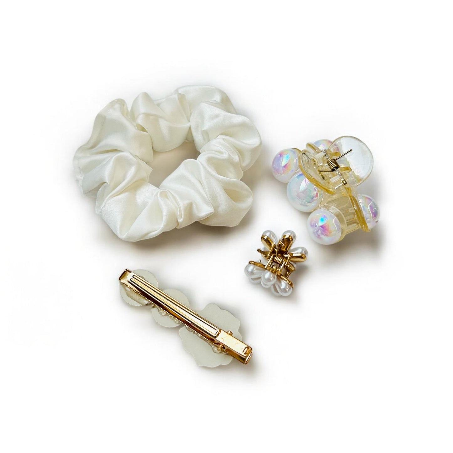 Elegant Pastel White Hair Accessories Set by White & Pastels – Shop Online