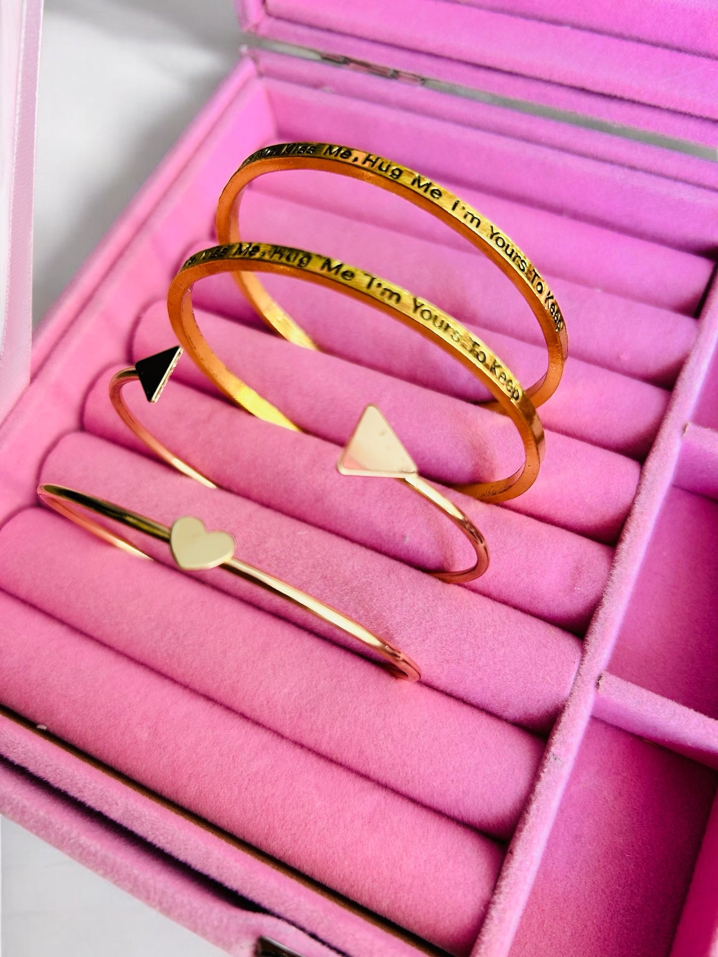 Stylish 4-Piece Gold-Tone Bracelet Set