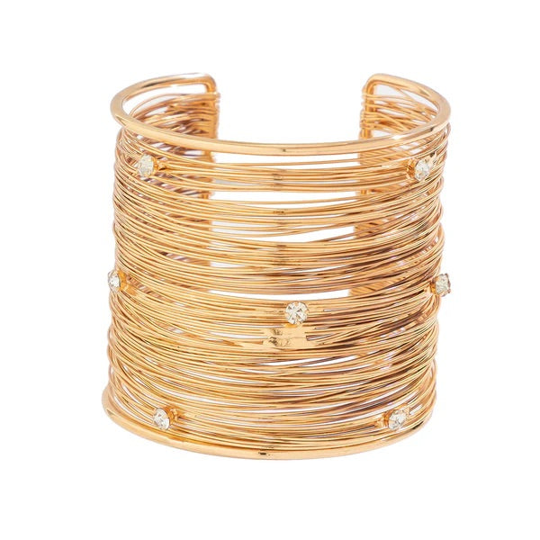 White & Pastels Golden Mirage Cuff Bracelet