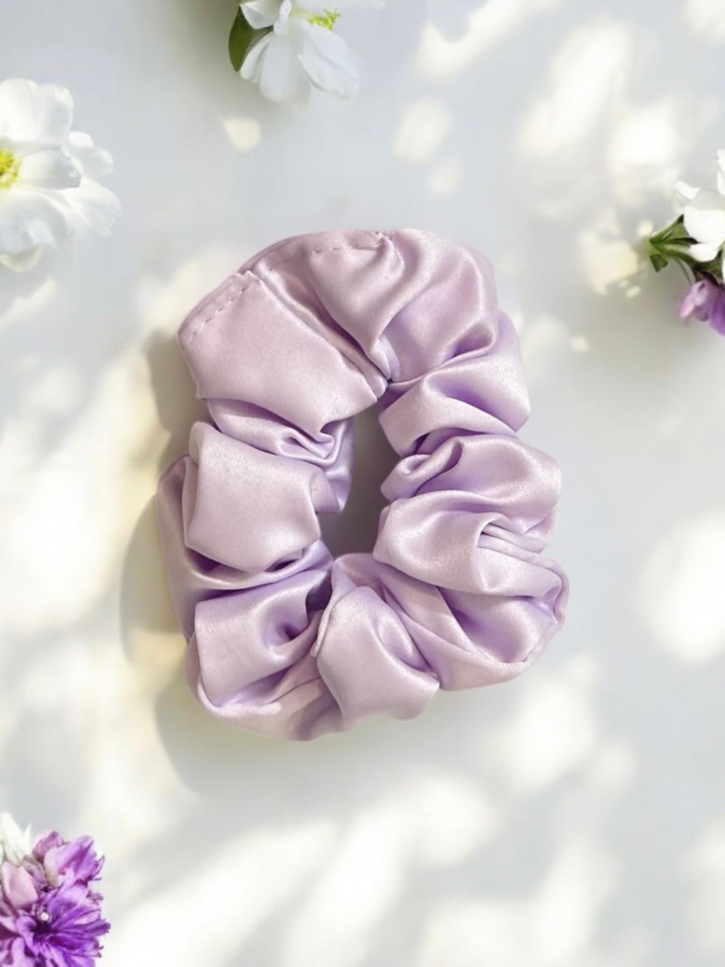 white & pastels trendy scrunchies