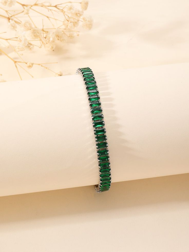 Emerald Elegance Harry Winston-Inspired Tennis Bracelet