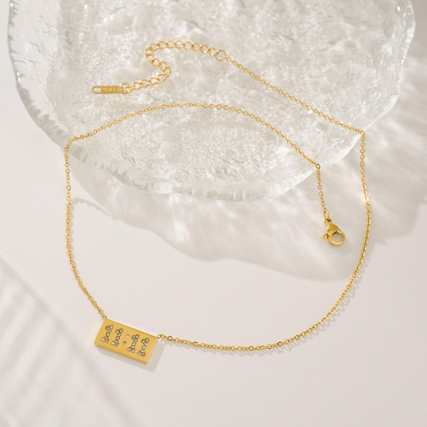 11:11 Gold Tablet Necklace – Manifestation & Minimalist Luxe