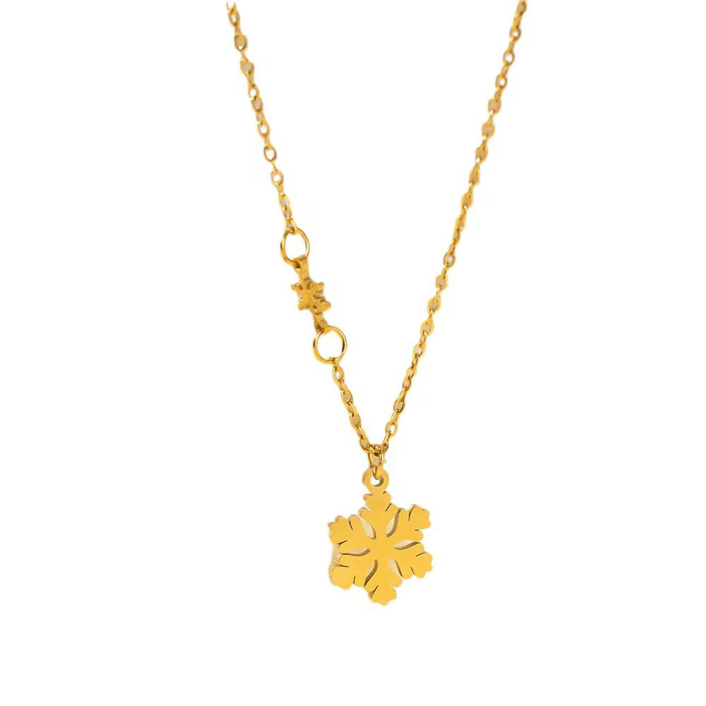 Snowflake Frosted Glow Necklace
