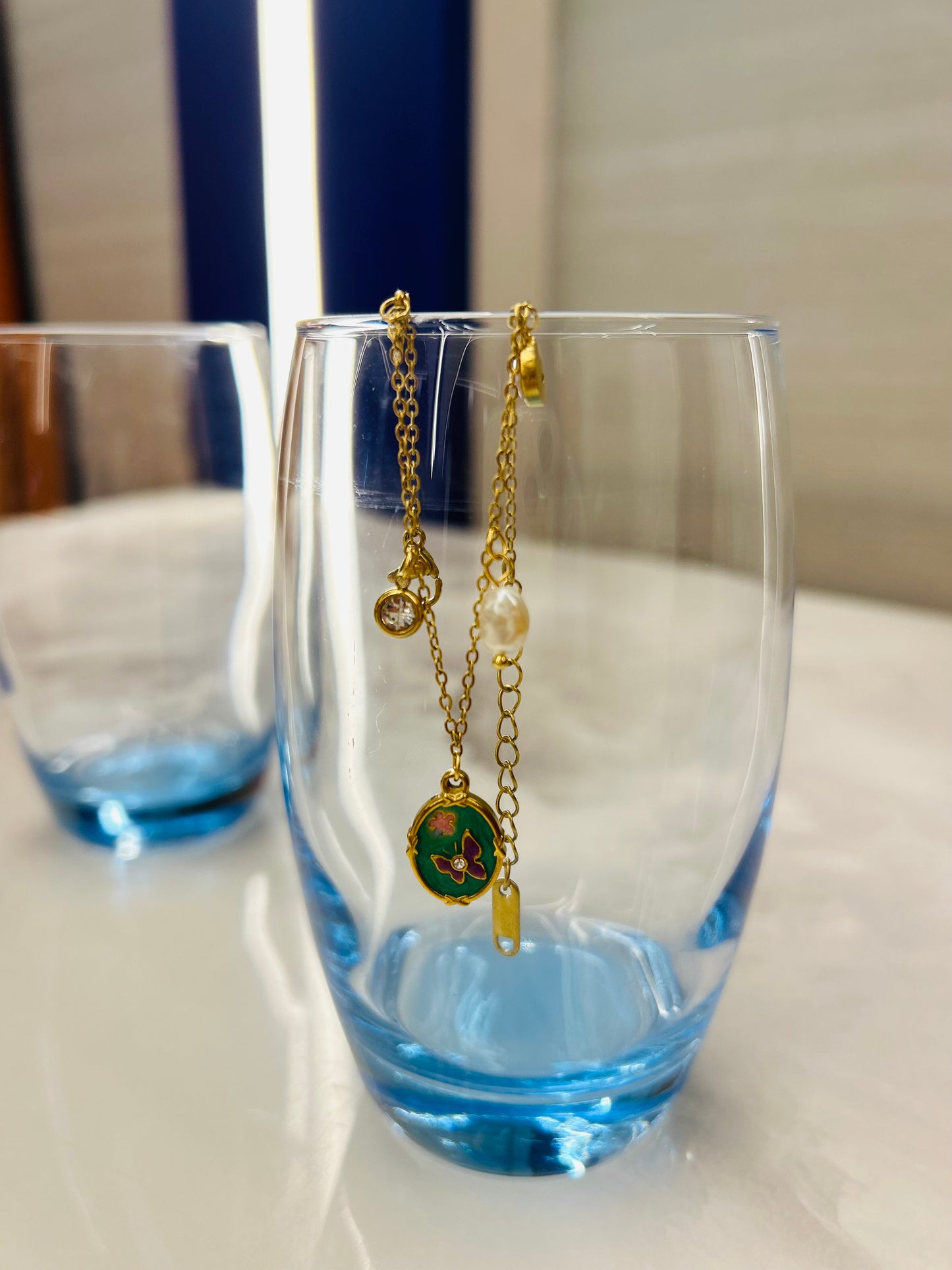 18kt Gold Plated Enamel Charm Bracelet – Anti-Tarnish & Waterproof