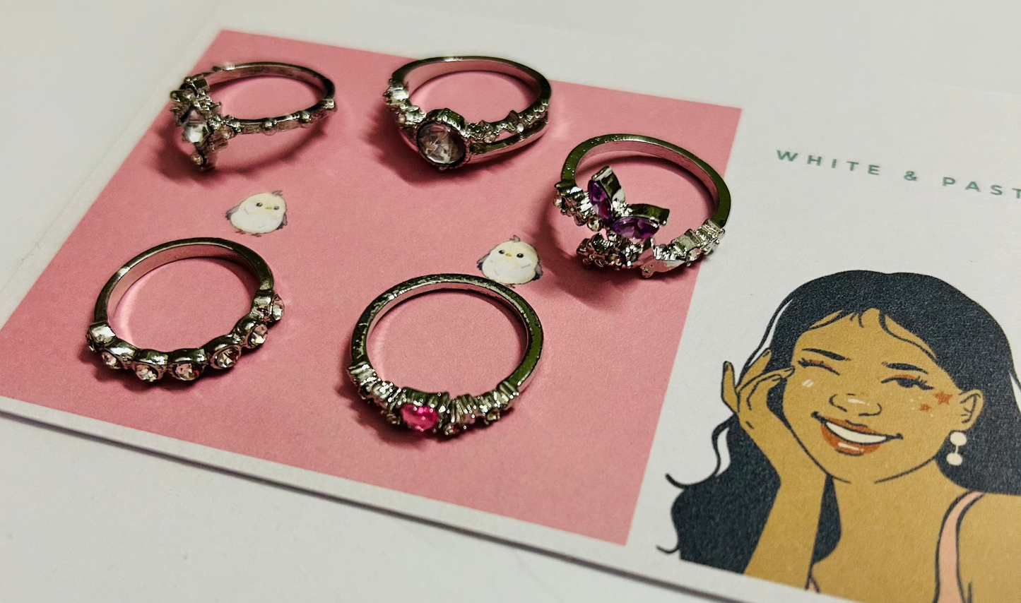 5 Rings of Love: Anti-Tarnish Silver Ring Set