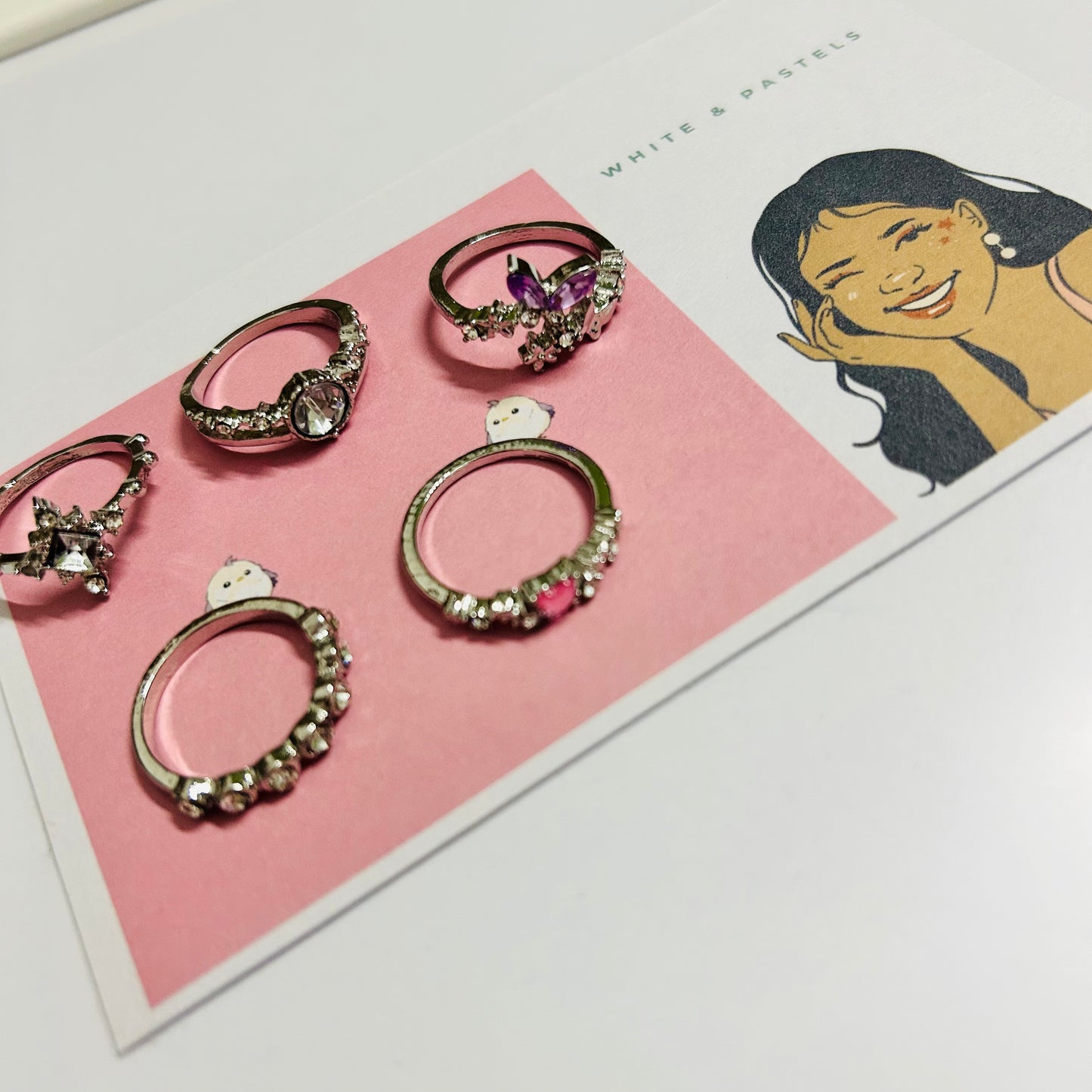 5 Rings of Love: Anti-Tarnish Silver Ring Set