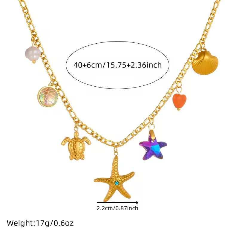 Ocean Charm Necklace for Women – Holiday & Party Wear for College Girls & Working Women