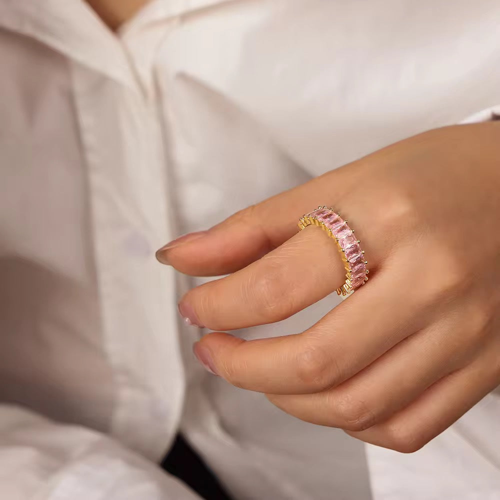 Rosé Aura Birthstone Ring - October