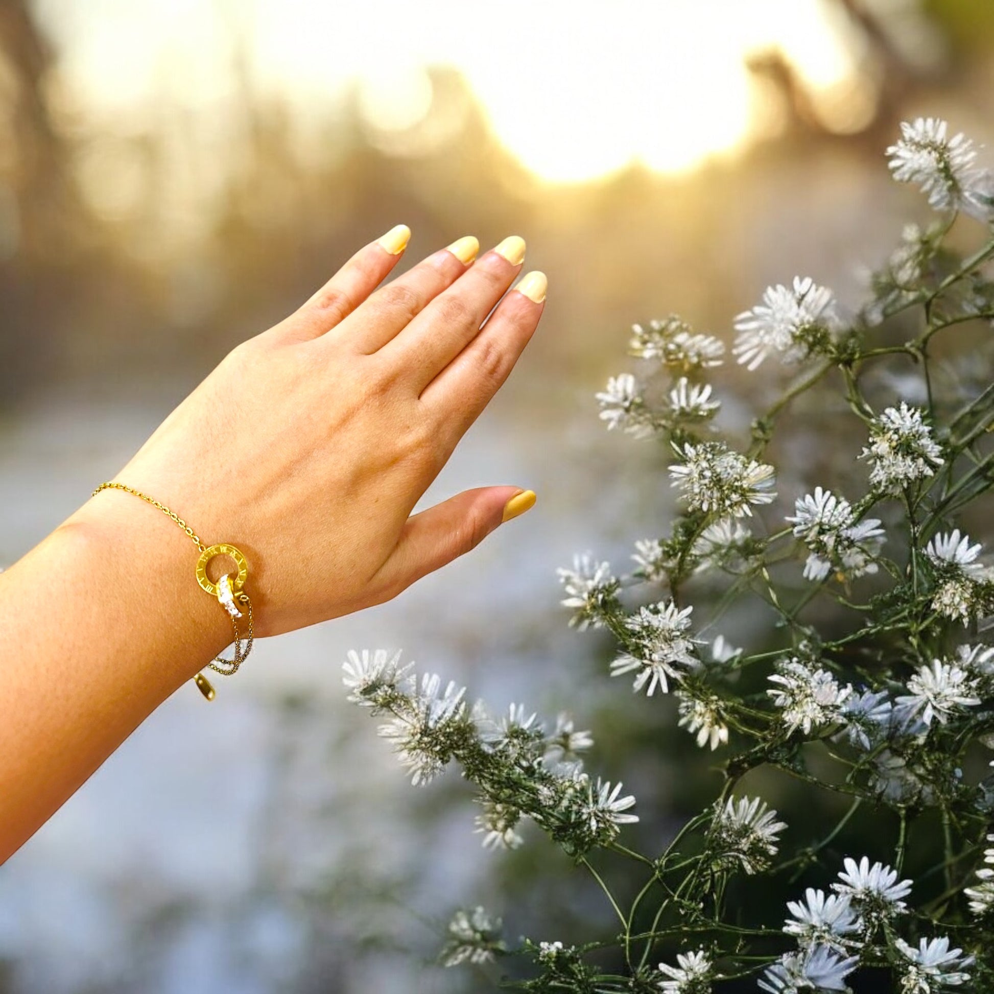 white & pastels anti tarnish bracelet