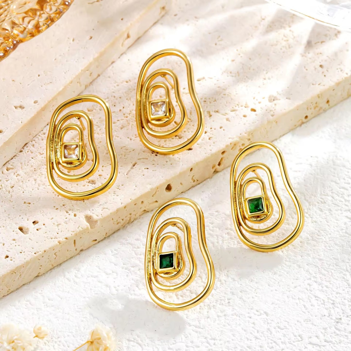 Golden Echo Anti-Tarnish Studs