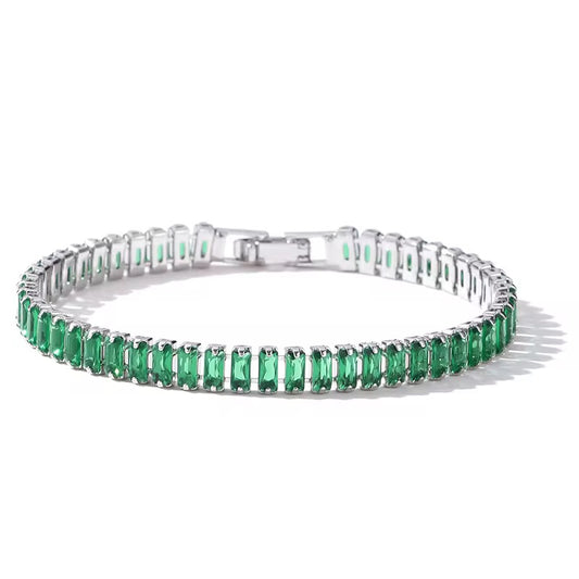 Emerald Elegance Harry Winston-Inspired Tennis Bracelet