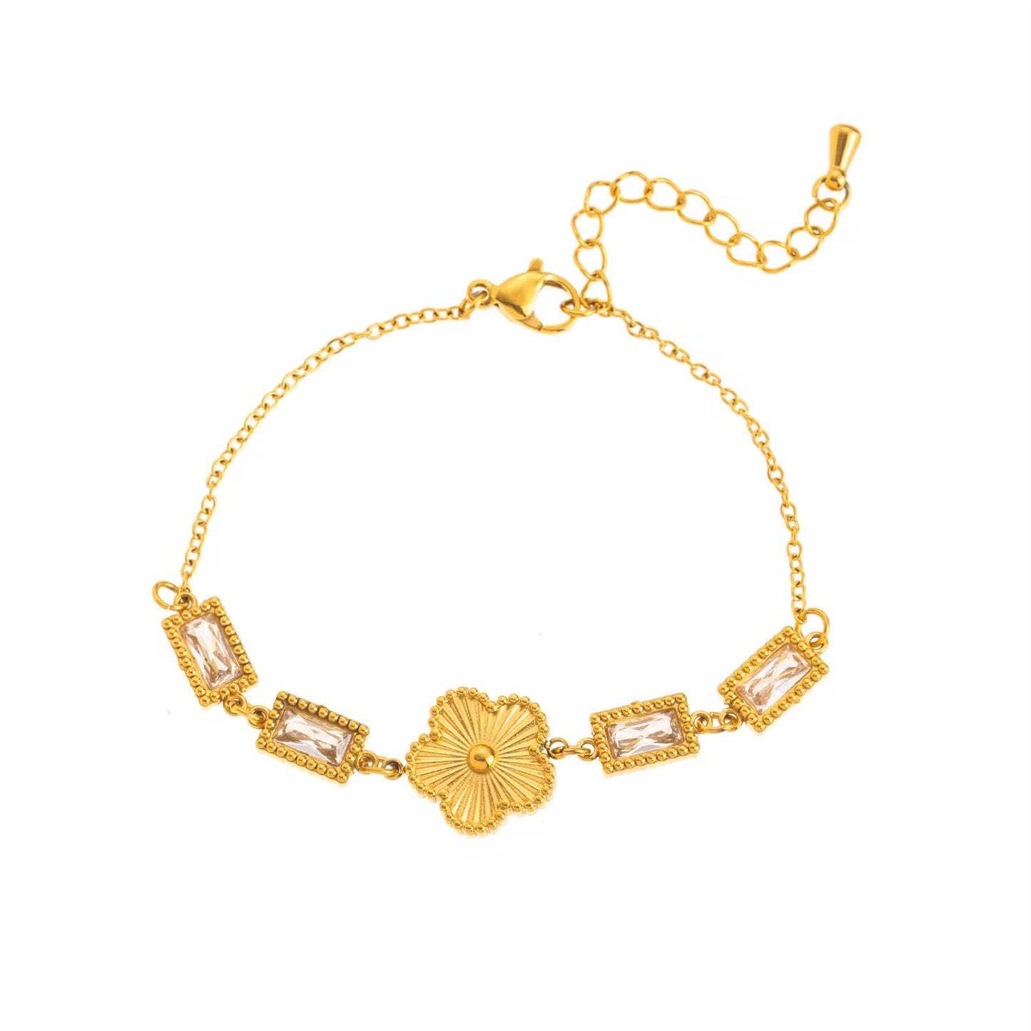 Golden Daisy Van Cleef-Inspired Bracelet
