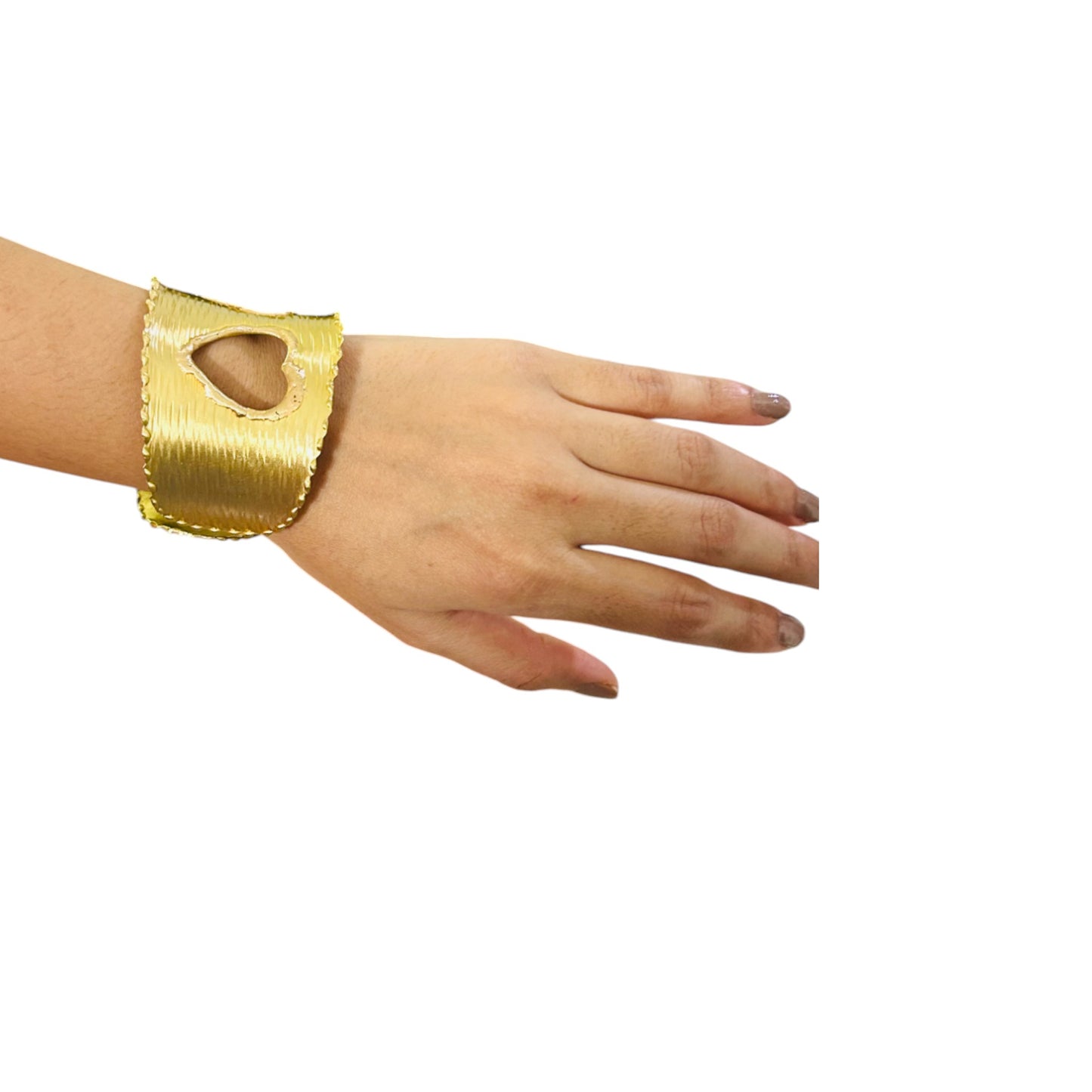 Textured Brass Statement Cuff