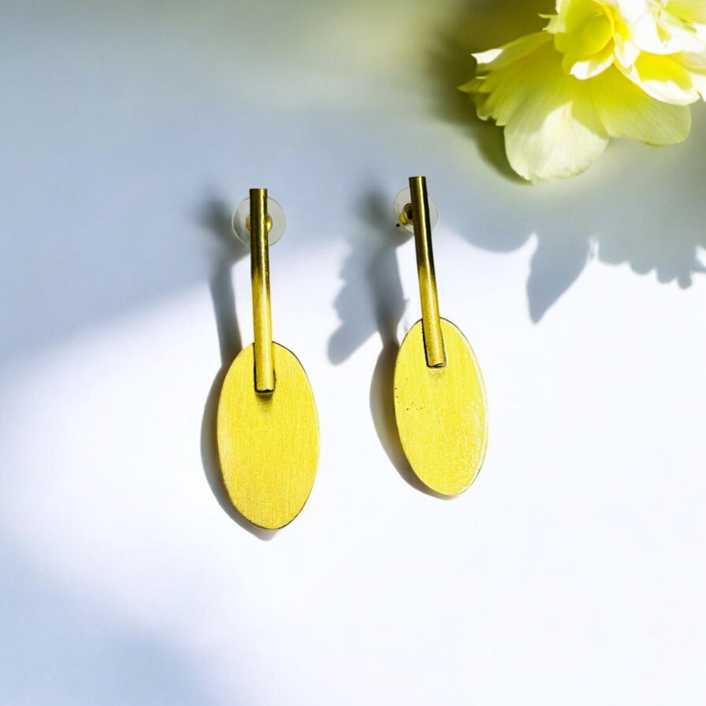 Geometric Brass Earrings