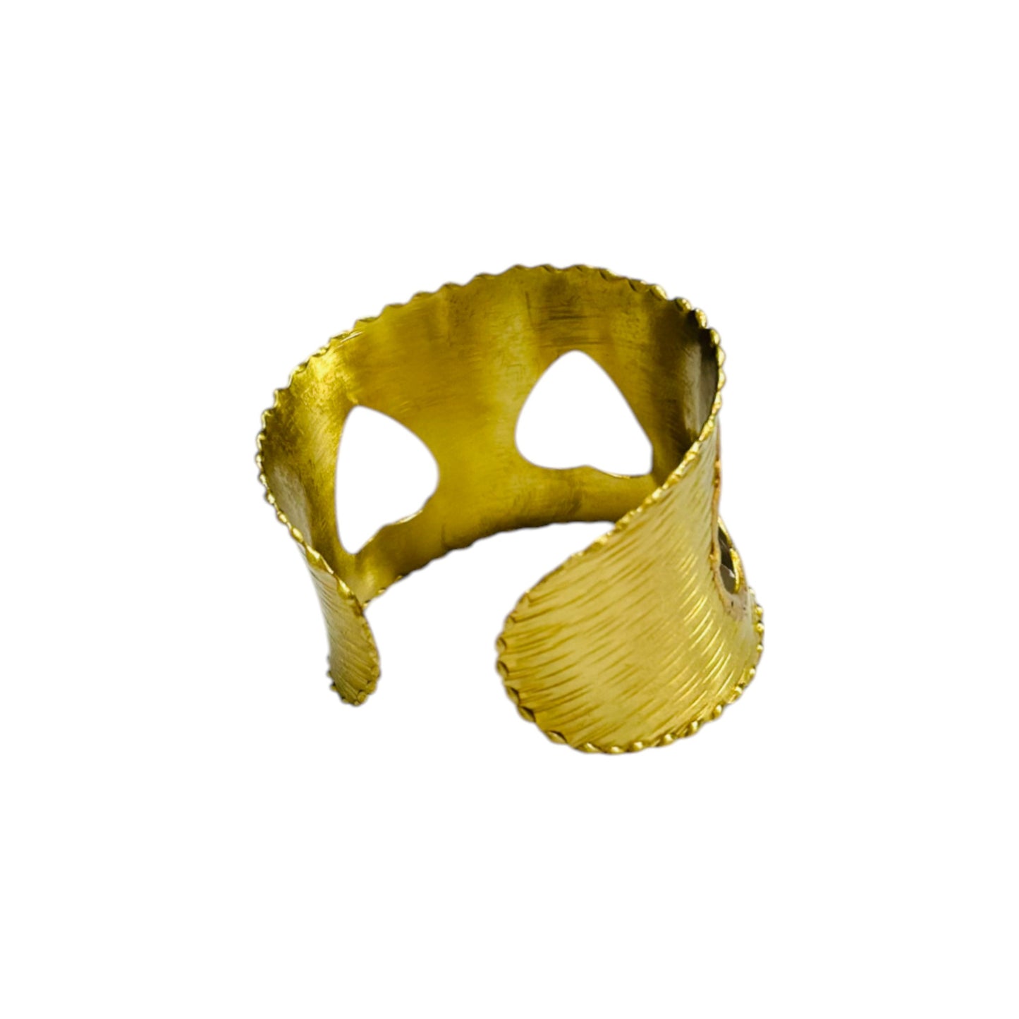 Textured Brass Statement Cuff