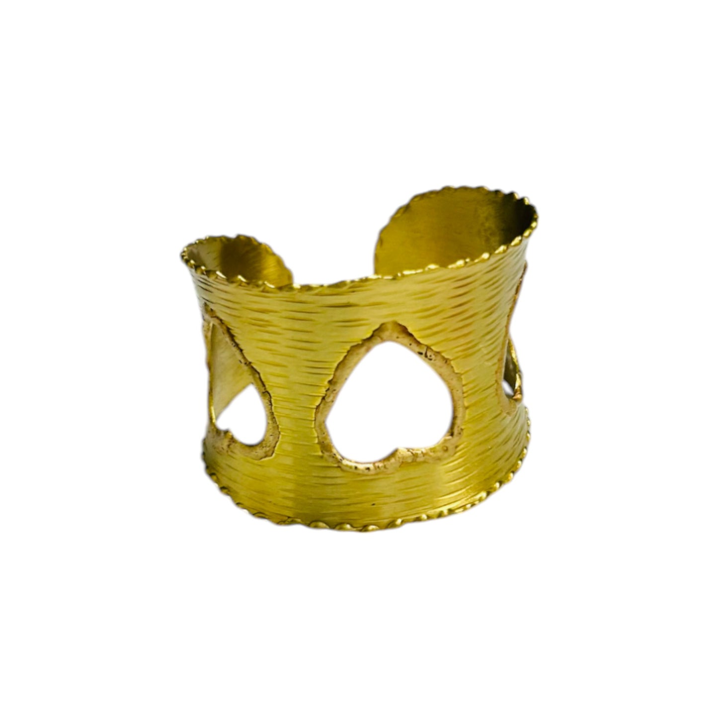 Textured Brass Statement Cuff