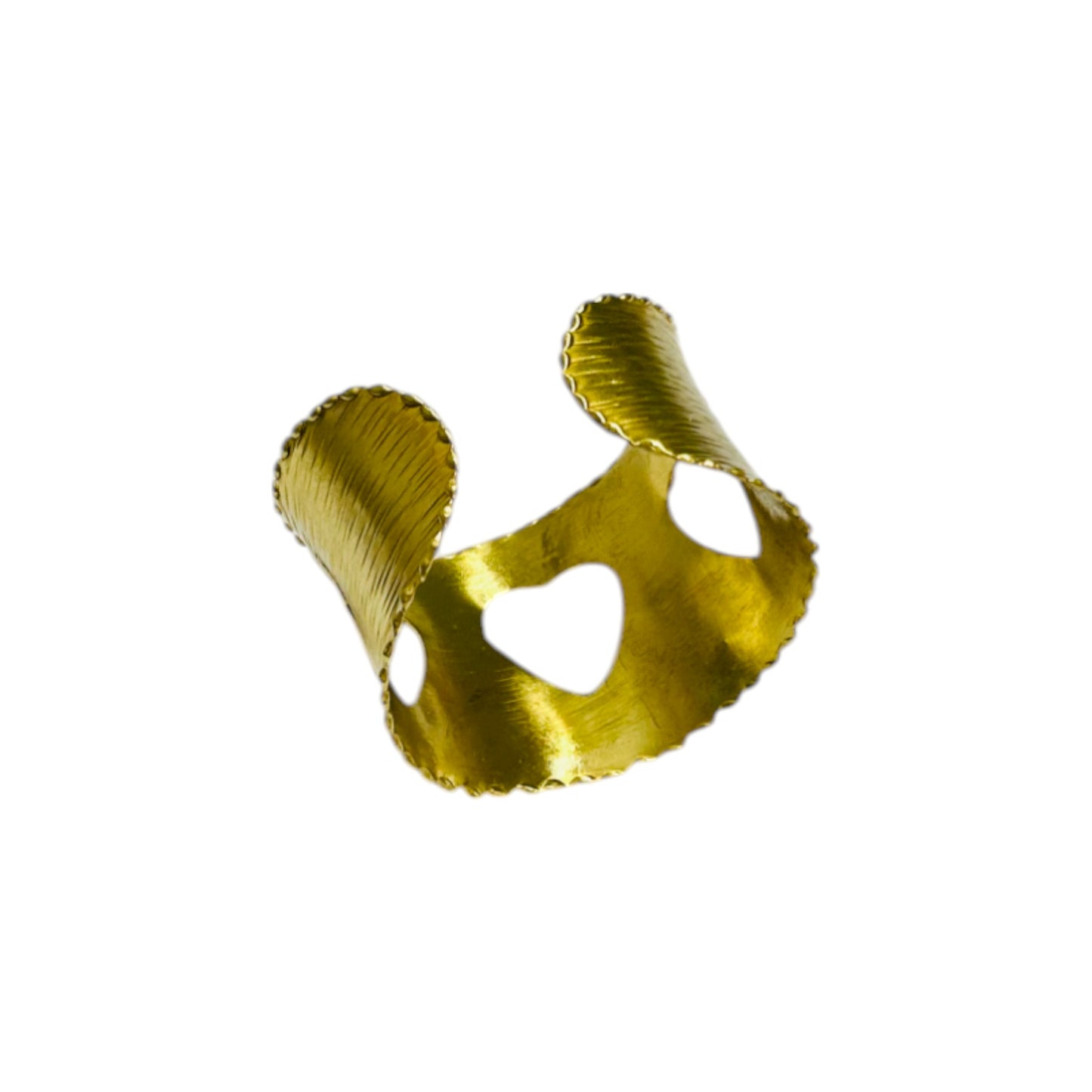 Textured Brass Statement Cuff