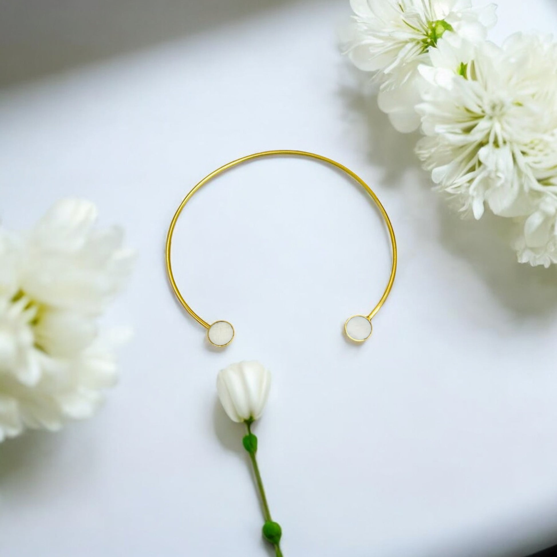 white and pastel brass jewellery and necklace deal