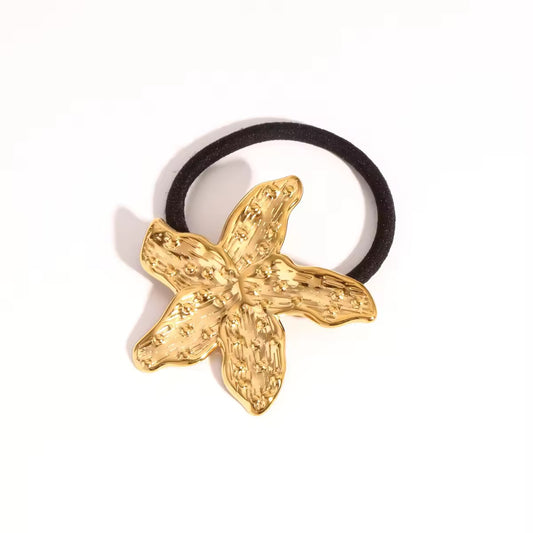 White & Pastels Golden Bloom Luxe Hair Tie