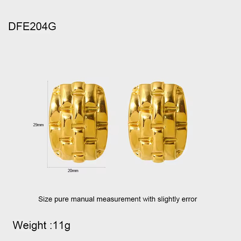 18 kt Gold Plated Woven Luxe Hoops