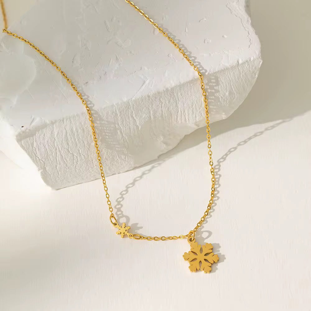 Snowflake Frosted Glow Necklace